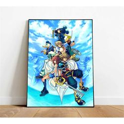 kingdom hearts poster, canvas wall art, rolled canvas