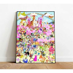 adventure time poster, canvas wall art, rolled canvas
