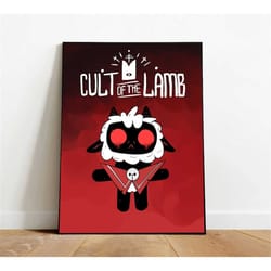 cult of the lamb poster, canvas wall art,