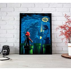 mario bros poster- super mario bros poster -