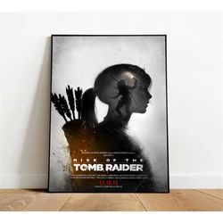 tomb raider poster, canvas wall art, rolled canvas