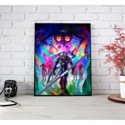 zelda retro poster - zelda poster -zelda majora's