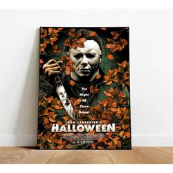 halloween poster, canvas wall art, rolled canvas print,