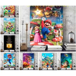 mario bros poster-18 models- super mario bros poster-the