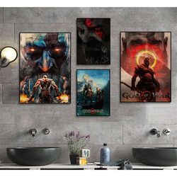 god of war poster-9 models-kratos poster-god of war