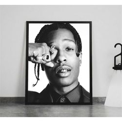 asap rocky poster, canvas wall art, rolled canvas