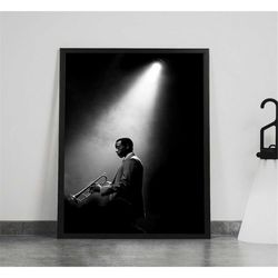 miles davis poster, jazz wall art, rolled canvas