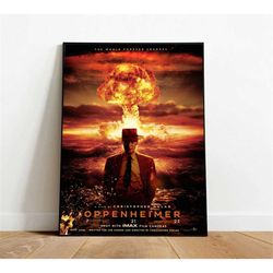 oppenheimer poster, canvas wall art, rolled canvas print,