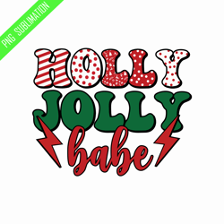 Holly jolly vibes retro christmas png