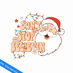 don't stop believin retro christmas png