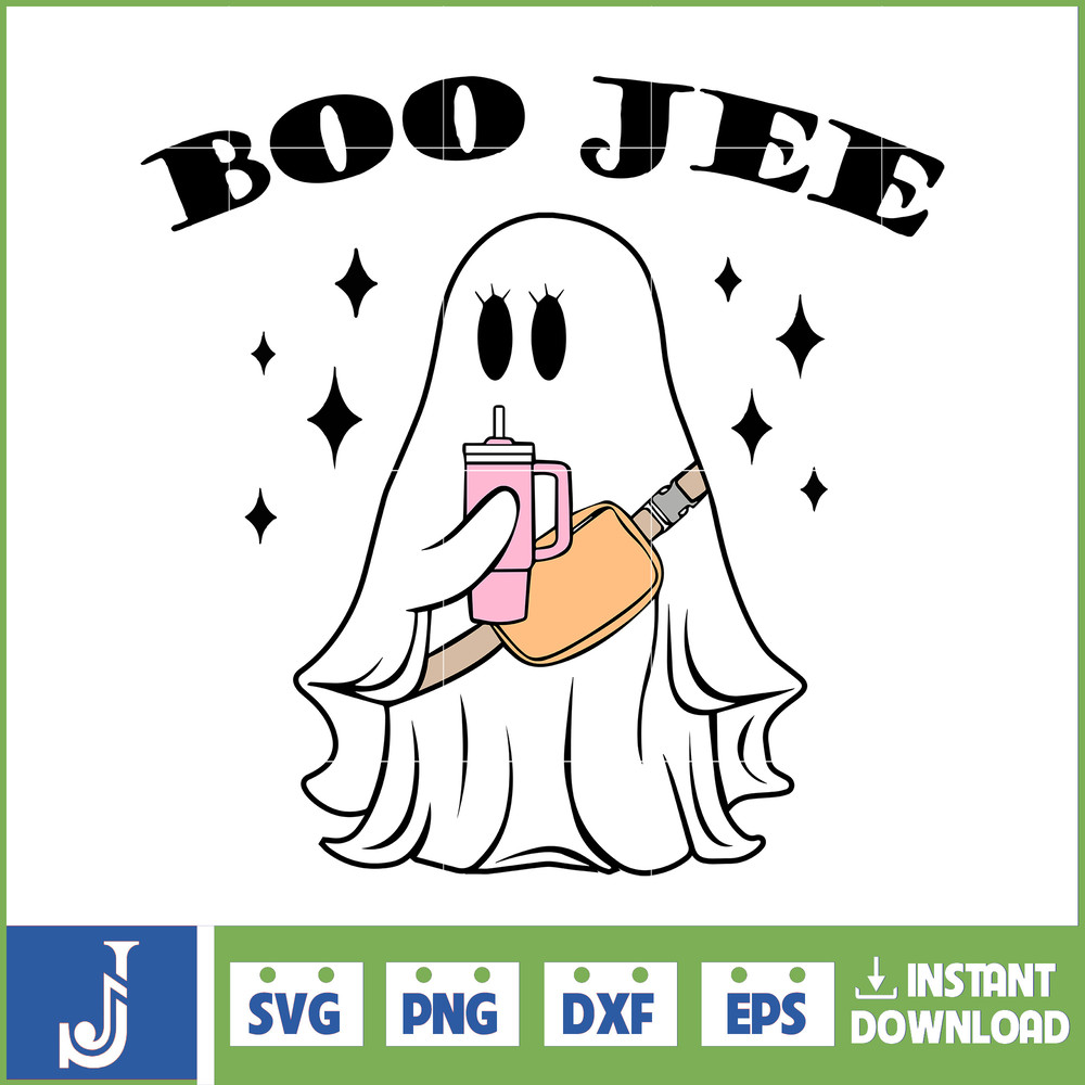 Boo-Jee Stanley Tumbler Inspired Ghost Svg, Fall Sublimation Design For T-Shirt Printing Sticker Spooky Halloween Svg (1).jpg