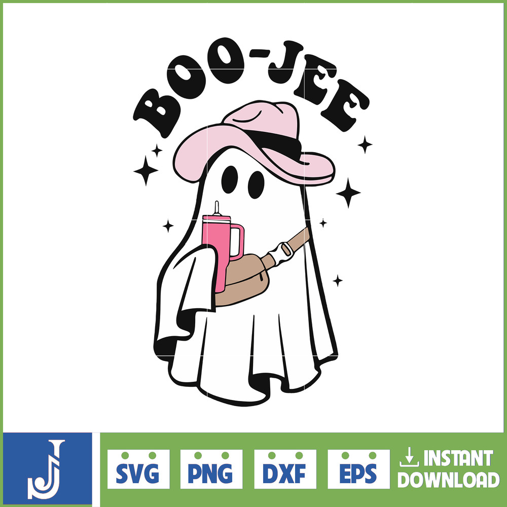 Boo-Jee Stanley Tumbler Inspired Ghost Svg, Fall Sublimation Design For T-Shirt Printing Sticker Spooky Halloween Svg (8).jpg