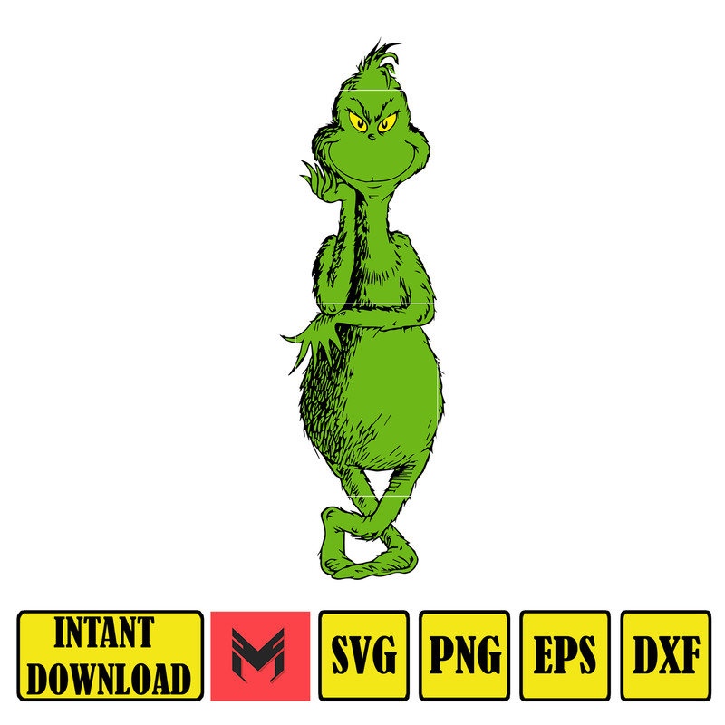 Grinch Svg, Grinch Christmas Svg, Grinch Clipart Files, Cricut and Silhouette Files Digital File (23).jpg