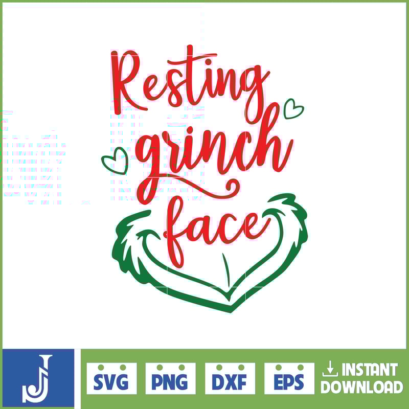 Grinch Svg, Grinch Christmas Svg, Grinch Clipart Files, Cricut and Silhouette Files Digital File (129).jpg
