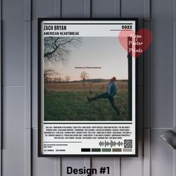 zach bryan canvas, zach bryan american heartbreak canvas, american heartbreak album canvas , zach bryan print, zach brya