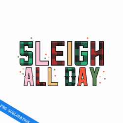 sleigh all day retro christmas png