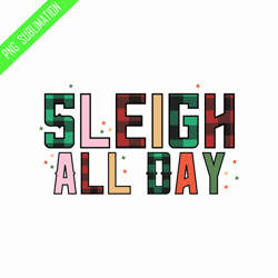 sleigh all day retro christmas png