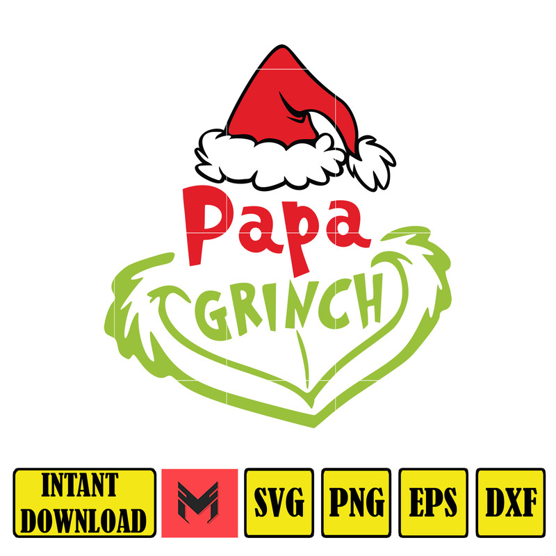 Grinch Svg, Grinch Christmas Svg, Grinch Clipart Files, Cricut and Silhouette Files Digital File (152).jpg