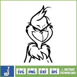 grinch svg, grinch christmas svg, grinch clipart files, cricut and silhouette files digital file (30)
