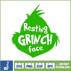 grinch svg, grinch christmas svg, grinch clipart files, cricut and silhouette files digital file (60)