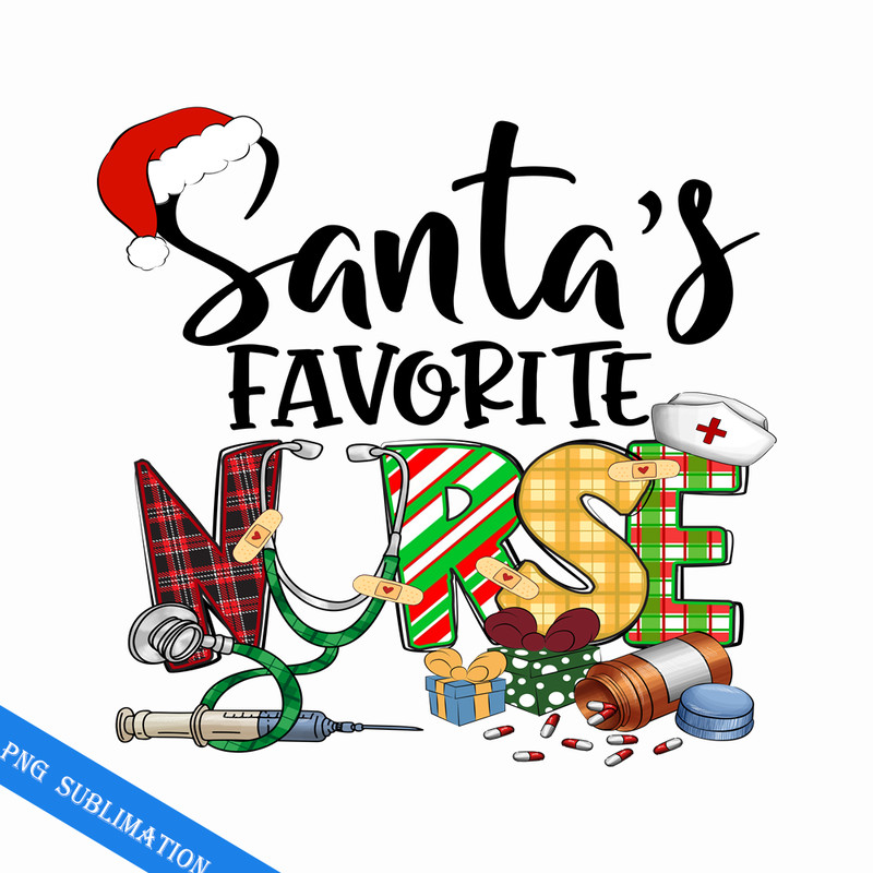 RCRM100823300-Santa's favorite nurse retro christmas png.png