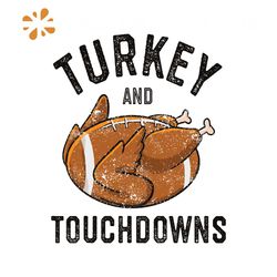 Turkey and Touchdowns Football Lover SVG Cutting File