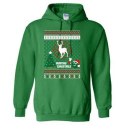agr hunting christmas ugly sweater xmas &8211 heavy blend hooded sweatshirt
