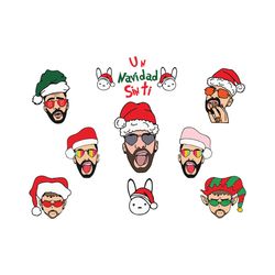 una navidad sin ti funny bad bunny santa svg download