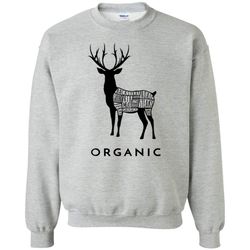 agr hunting deer is organic cuts of meat for hunters crewneck pullover sweatshirt