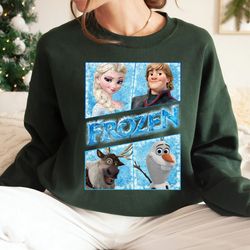 disney frozen retro panel tshirt, elsa, kristoff, olaf, sven shirt, disneyland family matching shirts, magic kingdom shi