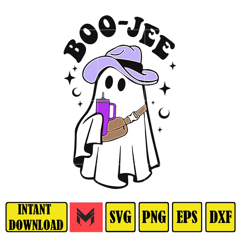 Boo-Jee Stanley Tumbler Inspired Ghost Svg Fall Sublimation Design For T-Shirt Printing Sticker Spooky Halloween PNG (9).jpg
