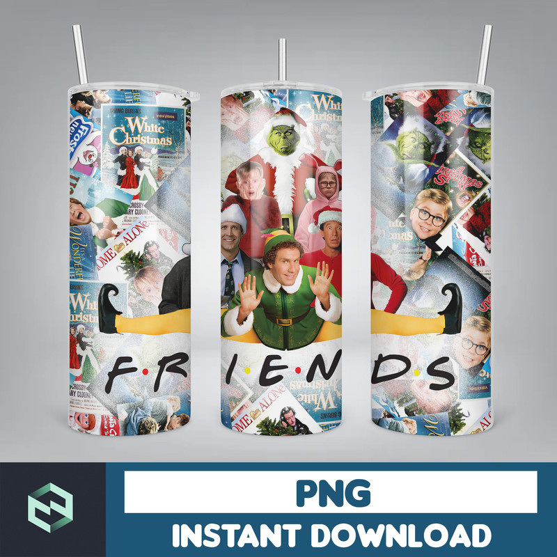 Merry Christmas Movie 20oz Tumbler Png, Retro Merry Christmas 20oz Skinny Tumbler, Xmas Movie Tumbler Png (9).jpg