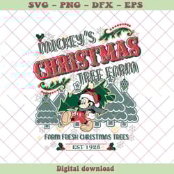 retro mickeys christmas tree farm est 1928 svg cricut file