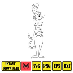 dr seuss svg layered item, dr. seuss quotes cat in the hat svg clipart, cricut, cat and the hat (102)