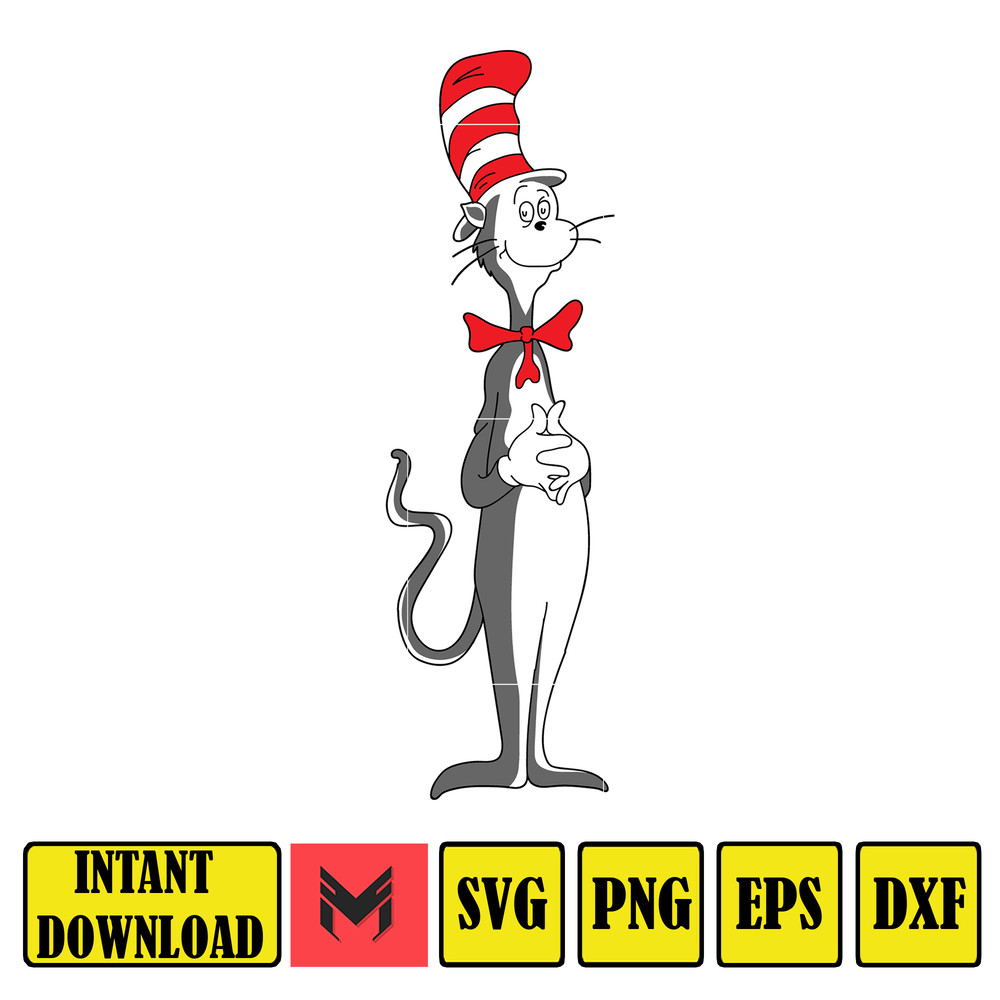 Dr Seuss Svg Layered Item, Dr. Seuss Quotes Cat In The Hat Svg Clipart, Cricut, Cat And The Hat (103).jpg