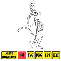 dr seuss svg layered item, dr. seuss quotes cat in the hat svg clipart, cricut, cat and the hat (104)