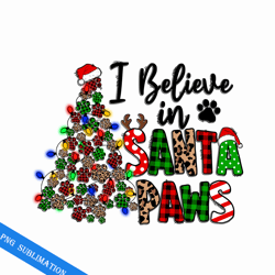 i believe in santa paws retro christmas png
