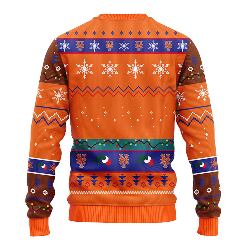 MLB New York Mets 12 Grinch Xmas All Over Print Ugly Hoodie 3D Zip Hoodie 3D Ugly Christmas Sweater 3D Fleece Hoodie