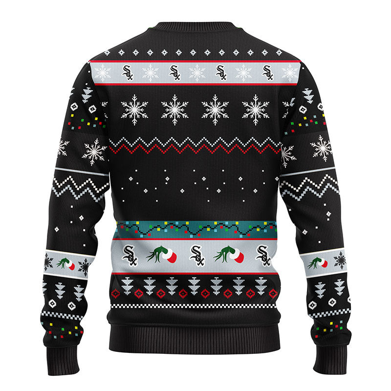 MLB Chicago White Sox 12 Grinch All Over Print Ugly Hoodie 3D Zip Hoodie 3D Ugly Christmas Sweater 3D Fleece Hoodie