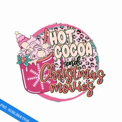 hot cocoa christmas movies retro christmas png