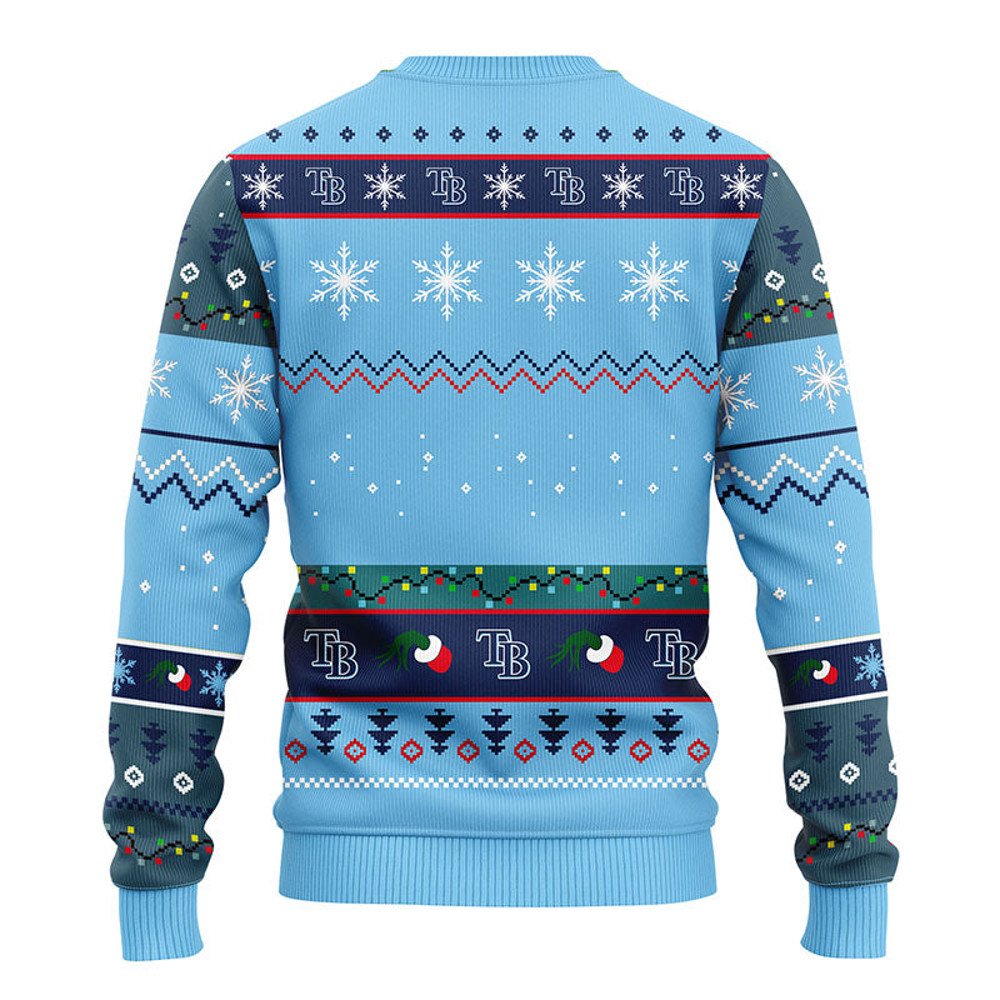 MLB Tampa Bay Rays 12 Grinch All Over Print Ugly Hoodie 3D Zip Hoodie 3D Ugly Christmas Sweater 3D Fleece Hoodie