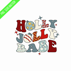holly jolly babe retro christmas png