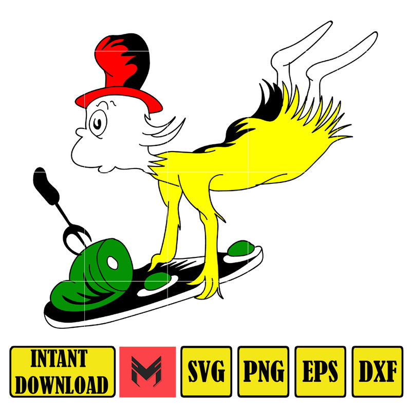 Dr Seuss Svg Layered Item, Dr. Seuss Quotes Cat In The Hat Svg Clipart, Cricut, Cat And The Hat (165).jpg