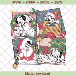 disney 101 dalmatians dog christmas svg digital file
