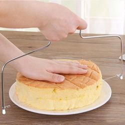 Stainless Steel Cake Stands Adjustable Wire Cake Cutter Slicer Leveler DIY Cake Baking Tools Kitchen Accessories
