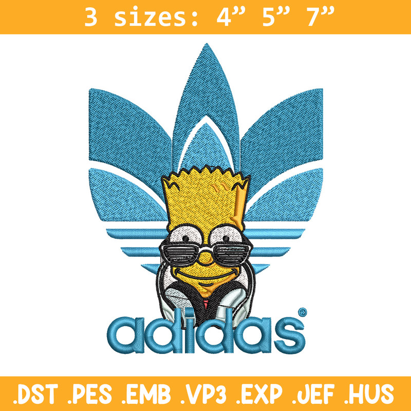 Bart simpson adidas Embroidery Design,Adidas Embroidery, Brand Embroidery, Embroidery File, Logo shirt, Digital download.jpg