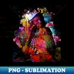 michael jordan watercolor illustration - premium png sublimation file - revolutionize your designs