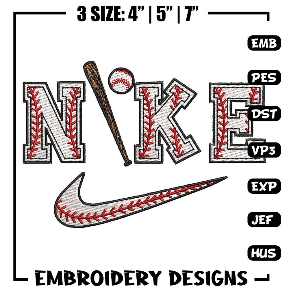 Baseball x nike embroidery design, Baseball embroidery, Nike design, Embroidery shirt, Embroidery file, Digital download.jpg