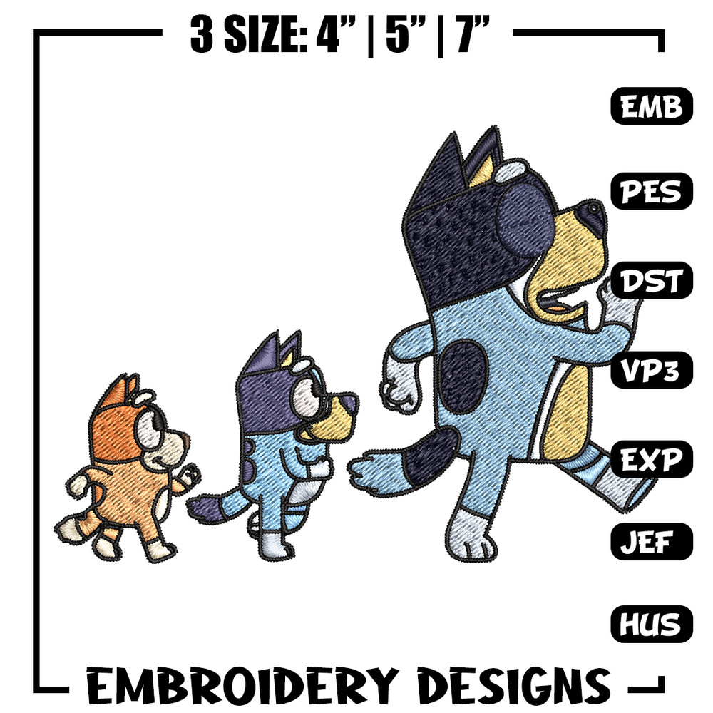 Bluey bingo and dad Embroidery, Bluey Embroidery, Embroidery File, cartoon design, cartoon shirt, Digital download..jpg