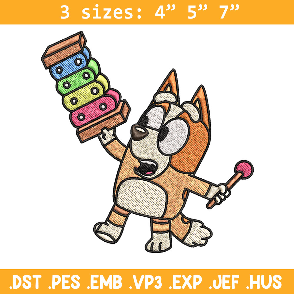 Bluey Bingo Embroidery, Bluey cartoon Embroidery, Embroidery File, cartoon design, cartoon shirt, Digital download..jpg
